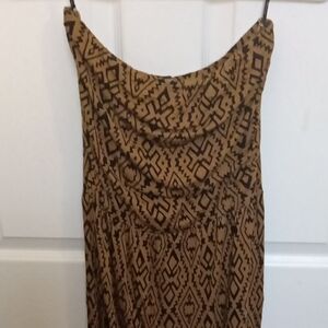 Forever 21 Brown Geometric Maxi Dress